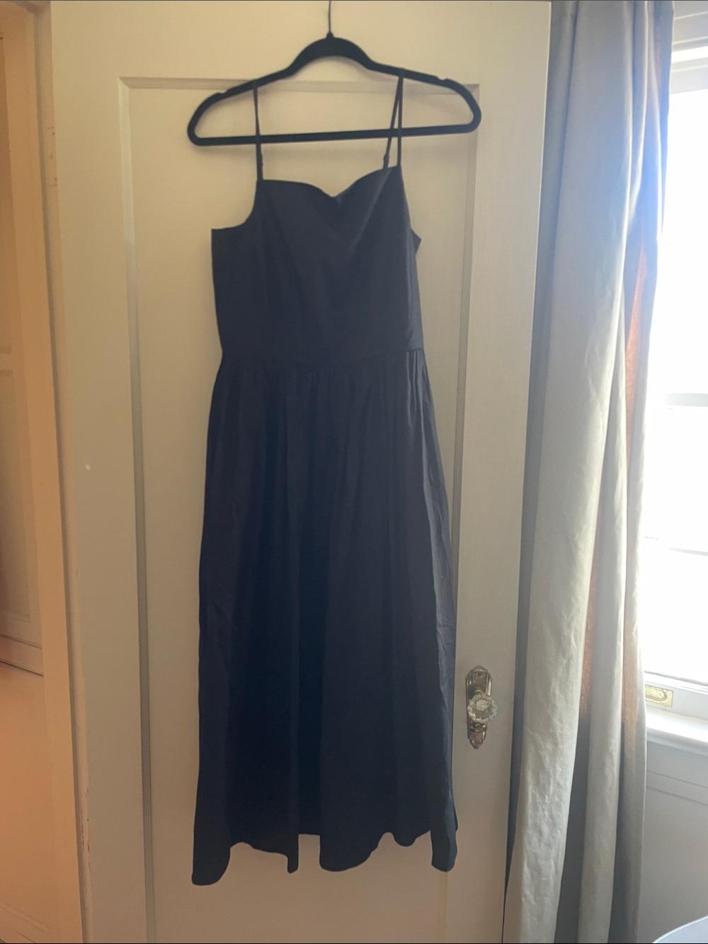 Elegant Black Spaghetti-Strap Maxi Dress